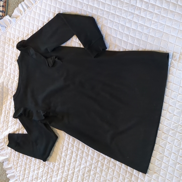 Who What Wear Black Ruffle Sleeve Tunic Dress - Picture 8 of 9